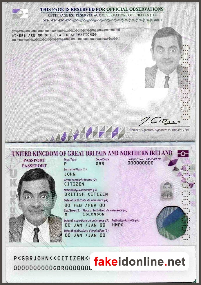 UK Passport V2 PSD Template